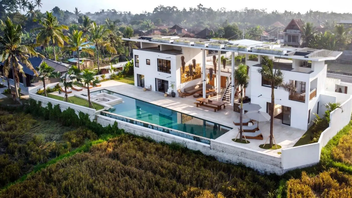 6 BR Rice-Field Modern Villa Ubud — 6BR Villa Rental in Ubud