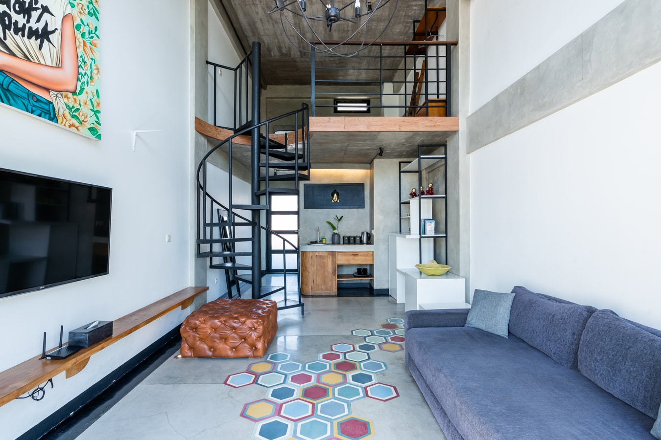 Loft 1K Futuristik dekat Pantai Double Six & Kafe - Seminyak, Bali — image 17