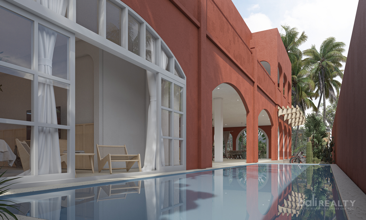 Unique Four-Bedroom Leasehold Villa with Mediterranean Touch Near Beaches in Cemagi