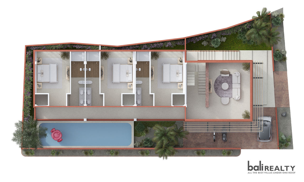 Unique Four-Bedroom Leasehold Villa with Mediterranean Touch Near Beaches in Cemagi — image 7