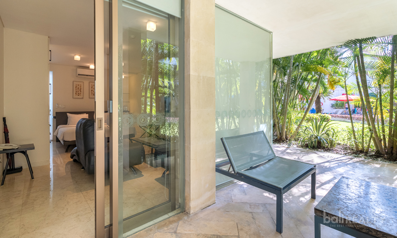 Ground Floor Studio Apartment with 21 Year Lease on the Double Six Beachfront
