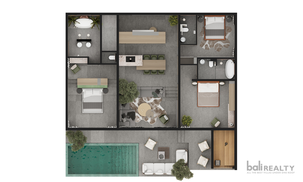 Luxury Three-Bedroom Leasehold Villa with Private Pool and Sauna Near Ubud — image 13