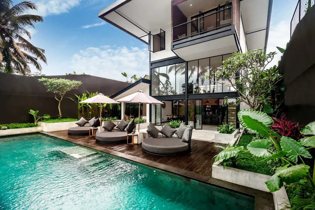 3 BR Industrial Tropical Garden House Ubud — 3BR House Rental in Ubud