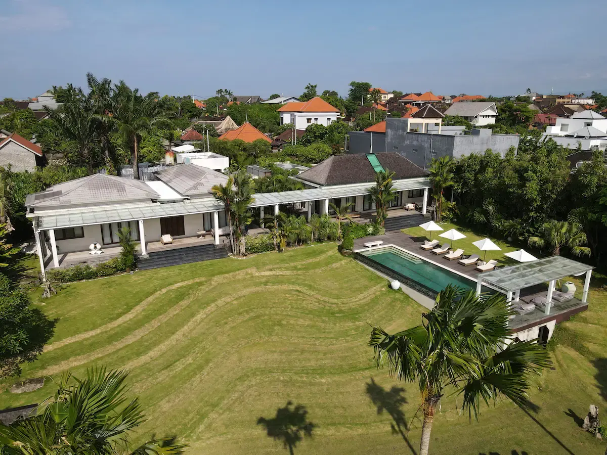 7 BR White Rice-Field Villa Canggu — 7BR Villa Rental in Canggu