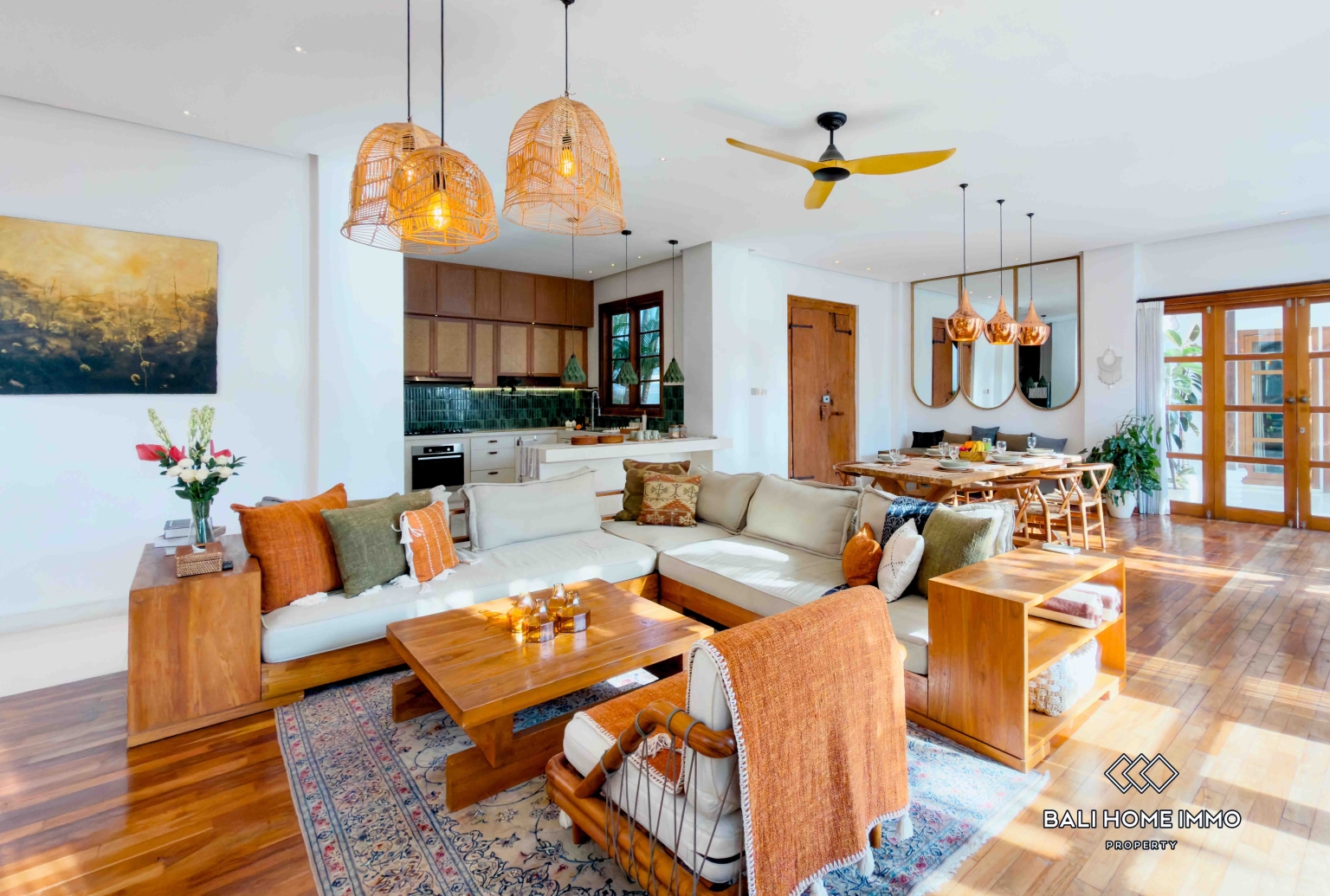 Ricefield View 3 Bedroom Villa for Rent in Bali Canggu Batu Bolong — image 3